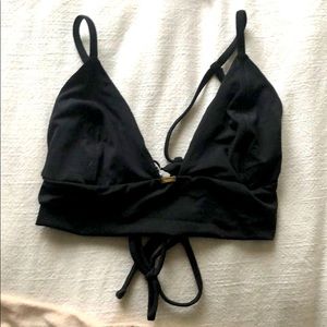 Black triangle bikini top